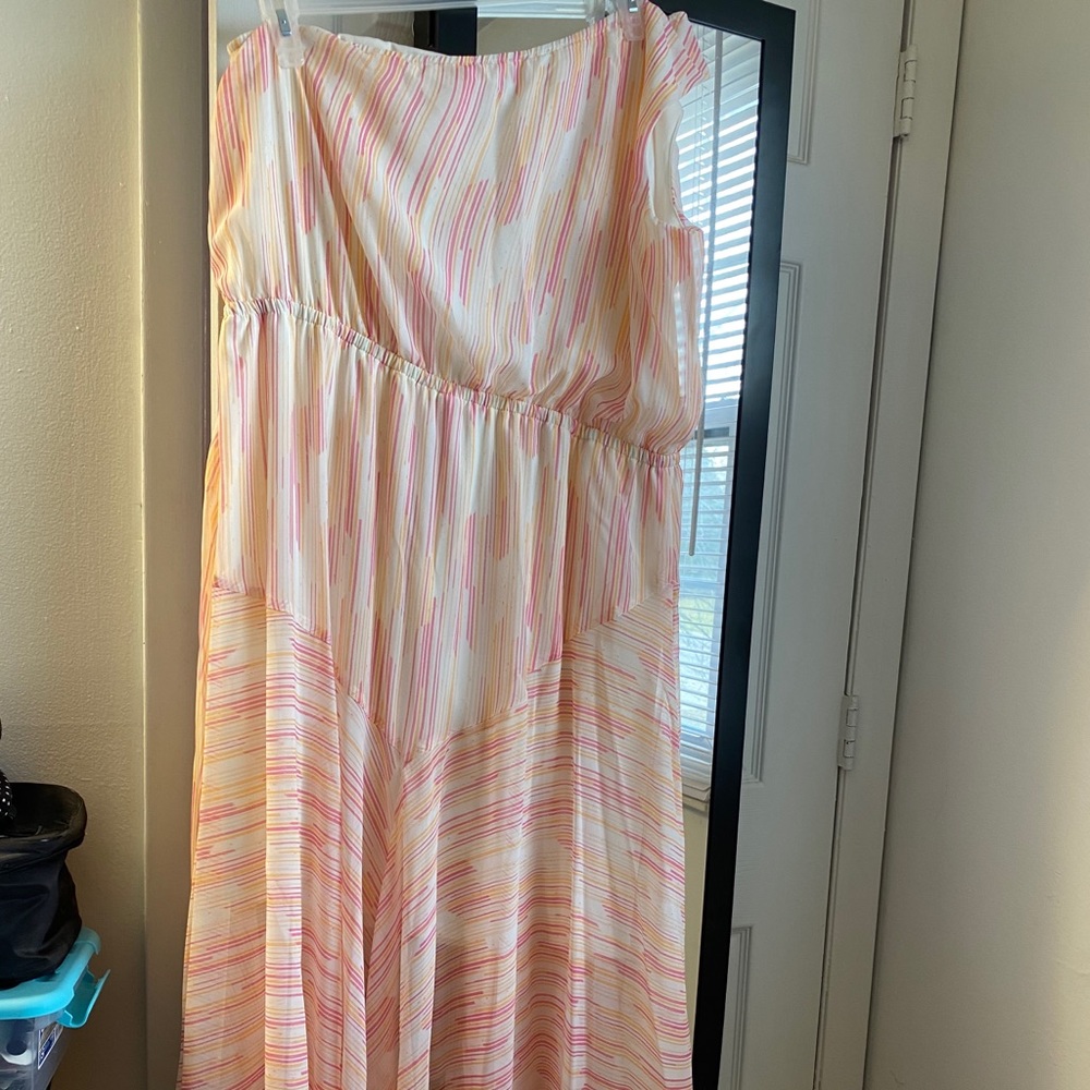 One shoulder halter dress